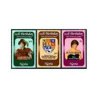 Nevis 153-155,MNH.Michel 74-76. Royal Baby,1982.Princess Diana Overprinted. - St.Kitts Y Nevis ( 1983-...)