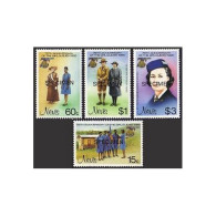 Nevis 423-426 SPECIMEN,MNH.Michel 276-279. Girl Guides-75,1985.Lord Baden-Powell - St.Kitts-et-Nevis ( 1983-...)