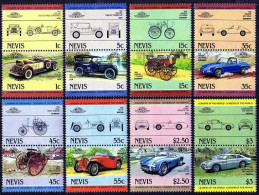 Nevis 285-322 Ab Pairs,MNH.Michel 148/409 6 Sets. World Classic Cars,1984-1986. - St.Kitts Y Nevis ( 1983-...)