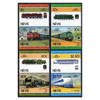 Nevis 191,4 Ab Pairs,MNH.Michel 202-209. Leaders Of World Locomotives,set 2.1984 - St.Kitts En Nevis ( 1983-...)