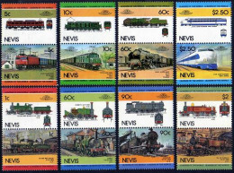 Nevis 190-223 Ab,MNH.Michel 115/429. Leaders Of The World Locomotives,1983-1986. - St.Kitts Y Nevis ( 1983-...)