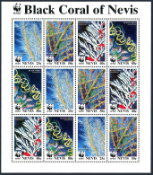 Nevis 857-860b Sheet, MNH. Michel 836-839 Klb. WWF 1994. Black Coral. - St.Kitts En Nevis ( 1983-...)