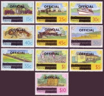 Nevis O1-O10,MNH.Michel D1-D10. OFFICIAL 1980.Sugar Cane;Crafthouse;Fruits, - St.Kitts Y Nevis ( 1983-...)