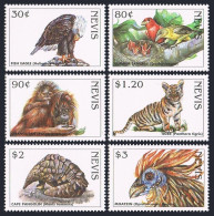 Nevis 1067-1072, MNH. Fish Eagle, Summer Tangers, Orangutan,Tiger,Cape Pangolin, - St.Kitts En Nevis ( 1983-...)