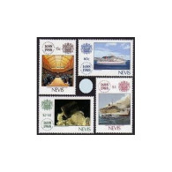 Nevis 571-574,MNH.Michel 501-504. Lloyds Of London-300th Ann.1988.Ships. - St.Kitts-et-Nevis ( 1983-...)