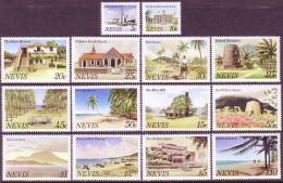 Nevis 121-134,MNH.Michel 46-59 Type I. Landmarks,1981.Court-Library,Mill,Beach, - St.Kitts En Nevis ( 1983-...)