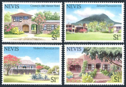 Nevis 280-283, MNH. Michel 228-231. Tourism 1985. Hotels, Inn Of Nevis. - St.Kitts And Nevis ( 1983-...)
