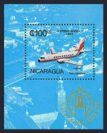 Nicaragua 1560, MNH. Michel 2703 Bl.168. STOCKHOLMIA-1986. Airplanes. - Nicaragua