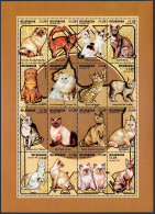 Nicaragua 2065 Ap Sheet. Michel . Domestic Cats, 1994. - Nicaragua