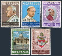 Nicaragua C591-C595, MNH. Michel 1419-1423. Ecumenical Council, 1966. Popes. - Nicaragua