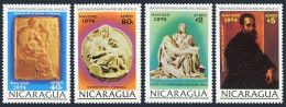 Nicaragua C859-C862,MNH.Mi 1818-1821.Michelangelo Buonarrotti-500.Christmas 1974 - Nicaragua