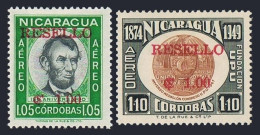 Nicaragua C 500-C501, MNH. Michel 1308-1309. Lincoln, UPU Congress Medal, 1962. - Nicaragua