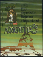 Nicaragua 1464, CTO. Michel 2506 Bl.166. ARGENTINA-1985. Dog. - Nicaragua
