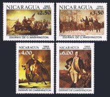 Nicaragua C1015-C1018, MNH. Mi 2288-2291. George Washington, 1982. Paintings, - Nicaragua