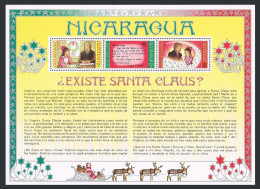Nicaragua C848a Sheet, MNH. Mi Bl.76. Christmas 1973. Virginia O'Hanton Writing. - Nicaragua