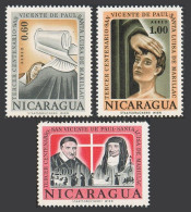 Nicaragua C 516-C518, Hinged. Mi 1328-1330. St Vincent De Paul, St Louisa, 1963. - Nicaragua