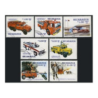 Nicaragua 1477-1483, CTO. Michel 2614-2620. National Fire Brigade, 6th Ann.1985. - Nicaragua