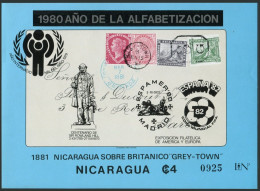 Nicaragua Bl.122 Michel,MNH. IYC-1979,Rowland Hill,Spain-1982,ESPAMER-1980. - Nicaragua