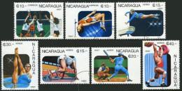 Nicaragua 1646-1652, CTO. Michel 2807-2813. Pan American Games, 1987. High Jump, - Nicaragua