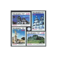 Nicaragua 1237-1240, MNH. Michel 2383-2386. Monuments And Churches, 1983. - Nicaragua