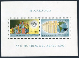 Nicaragua C453a Sheet, MNH. Michel Bl.54. World Refugee Year WRY-1960. - Nicaragua