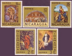 Nicaragua C649-C653, MNH. Fra Angelo, Michelangelo, Raphael, El Greco, Murillo. - Nicaragua