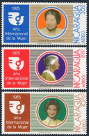 Nicaragua C918-C920, MNH. Michel 1960-1962. Women's Year IWY-1975. Olga Nunez, - Nicaragua
