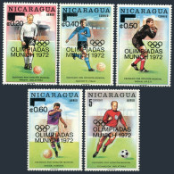 Nicaragua 899-900,C786-C788, MNH. Michel 1660-1664. Olympics Munich-1972.Soccer. - Nicaragua