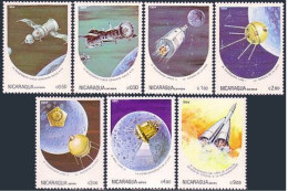 Nicaragua 1344-1350, MNH. Michel 2497-2503. Space Anniversaries 1984. - Nicaragua