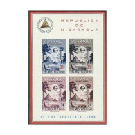 Nicaragua C685a Imperf, MNH. Michel Bl.70B. HEMISFAIR 1968, View, Tower, Arms. - Nicaragua