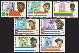 Nicaragua 1384-1390, MNH. Michel 2542-2548. Baseball Champions, 1984. - Nicaragua