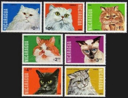 Nicaragua 1327-1333, MNH. Mi 2482-2488. Domestic Cats, 1984. Chinchilla, Angel, - Nicaragua