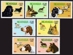 Nicaragua 1144-1147,C996-C998, MNH. Michel 2246-2252. Dogs 1982. Cocker Spaniel, - Nicaragua