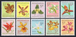 Nicaragua RA66-RA75, MNH. Michel Z61-Z66. Tax Stamps. Flowers 1962. - Nicaragua