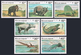 Nicaragua 1617-1623, MNH. Michel 2775-2781. Prehistoric Animals 1987. - Nicaragua