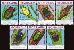 Nicaragua 1726-1732, MNH. Michel 2894-2900. Insects 1988. Beetles. - Nicaragua