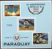 Paraguay 1980, Space, Apollo XI, BF - Paraguay