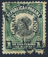 USA Panama Canal Zone 38, Used. Michel . Columbus Overprinted, 1912. - Panama