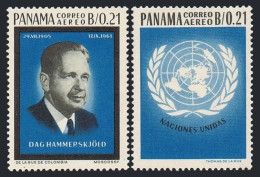 Panama C327-C328, Hinged. Michel 759-760. Dag Hammarskjold. UN Day 1964. - Panama