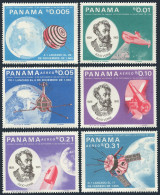 Panama 474-474E,MNH. Jules Verne,French Science Fiction Writer,1966.Satellites, - Panamá
