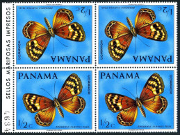 Panama 483 Tete-beche Block/4,MNH.Mi 1056. Butterflies 1968.Apodemia Albinus. - Panamá