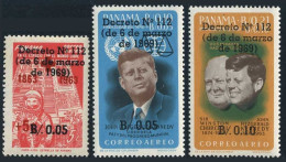 Panama C367-C367b, MNH. Mi 1144-1146. Decreto 112.Kennedy,Churchill,John Glenn. - Panamá