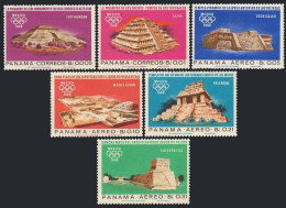 Panama 477-477E, MNH. Michel 974-979. Olympics Mexico-1968. Indian Ruins. - Panamá