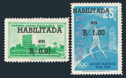 Panama C248-C249, MNH. Mi 590-591. New Value 1961. Humanities Building, Javelin. - Panama