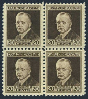 Canal Zone 112 Block/4,MNH.Michel 77. Rear Adm Harry H.Rousseau.1932. - Panamá