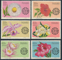 Panama C343-C348, MNH. Mi 856-861. Orchids, Hibiscus, Lily, Gladiolus, 1966. - Panama