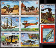 Paraguay 1664-1671, Hinged. Mi 2814-2821. USA-200,1976. Pony Express,Ship,Rocket - Paraguay