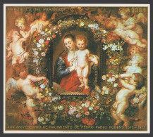 Paraguay 1879, MNH. Michel Bl.332. Paul Rubens, 1978. Madonna In Floral Wreath. - Paraguay