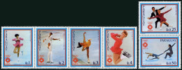 Paraguay 2076a-2076f, MNH. Mi 3609-3615. Olympics Sarajevo-1984, Ice Skaters. - Paraguay