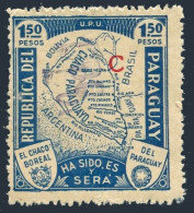 Paraguay L36,MNH.Michel 407. Interior Office Issue 1936. Map Of The Gran Chaco. - Paraguay